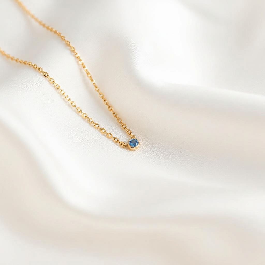 Gold Sapphire Anklet