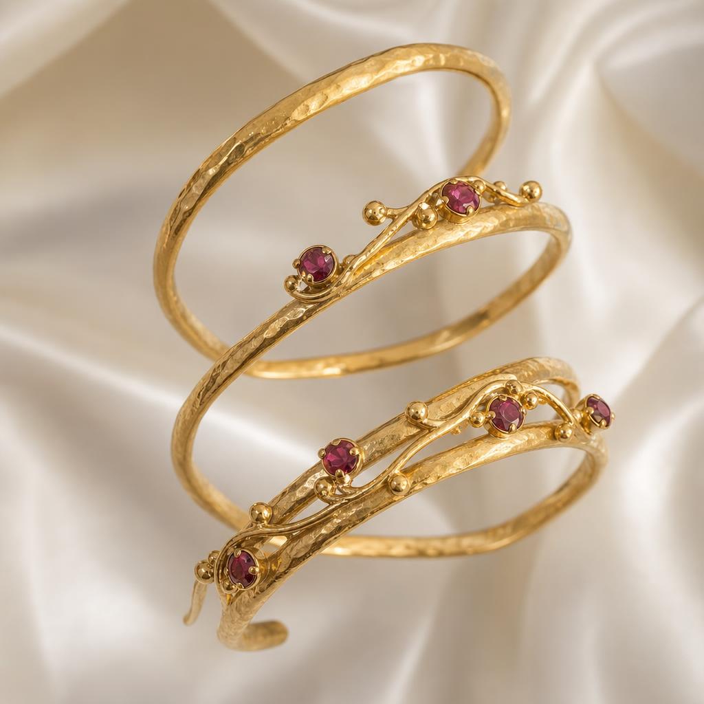 Ruby Coil Arm Cuff