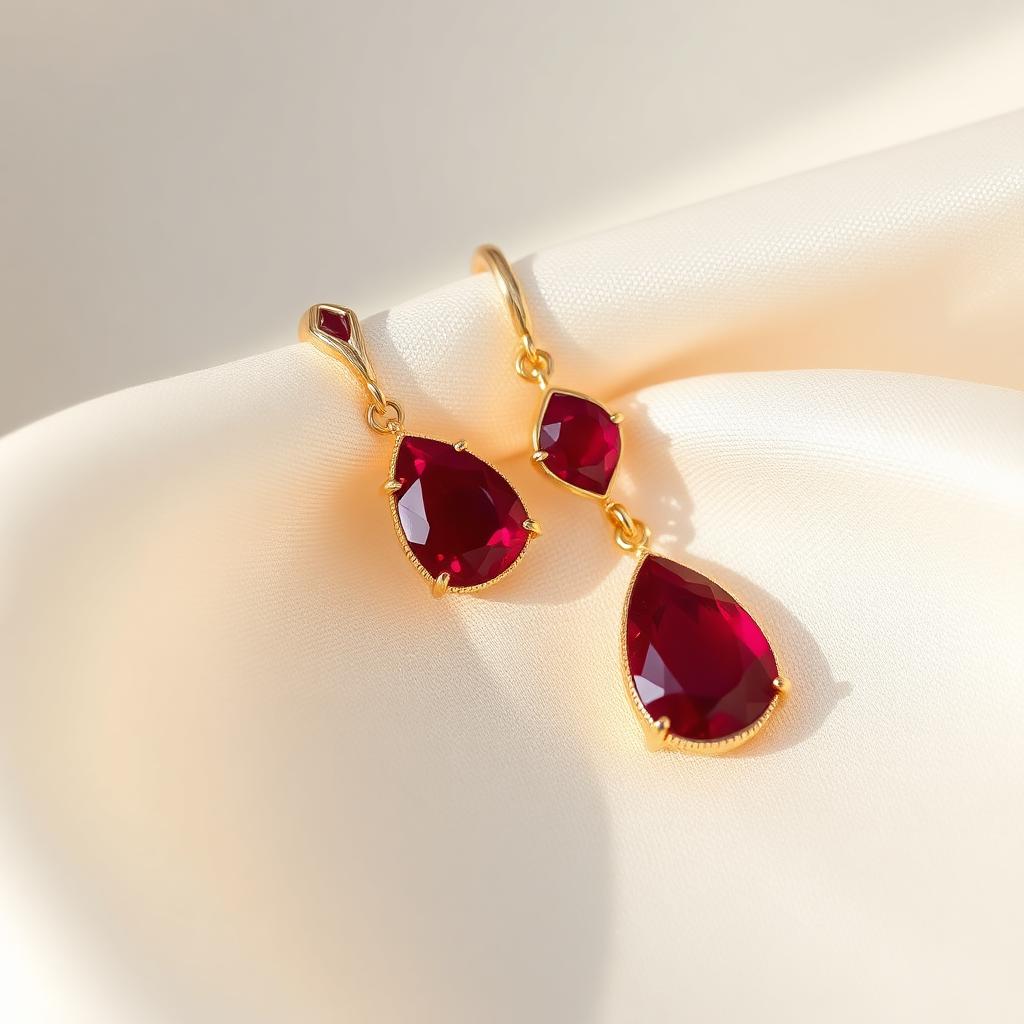 Ruby Drop Earrings
