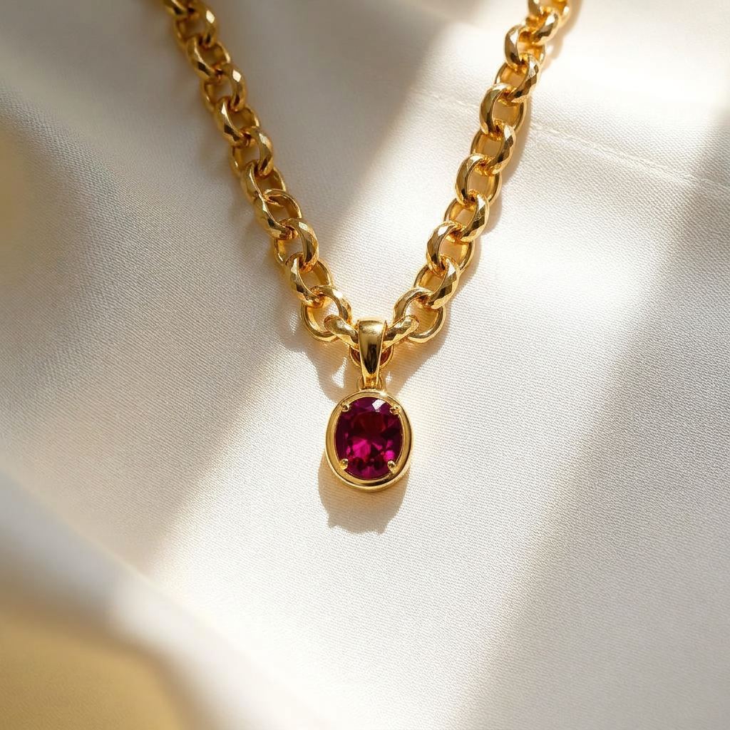 Ruby Drop Pendant