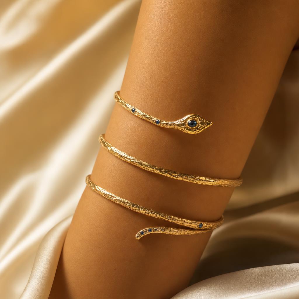 Sapphire Serpent Arm Cuff