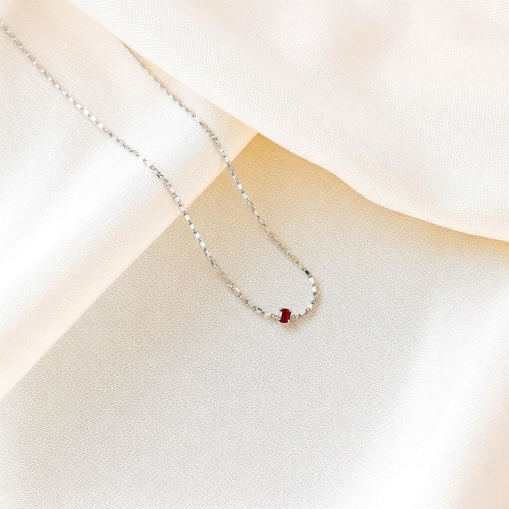 Silver Gem Anklet